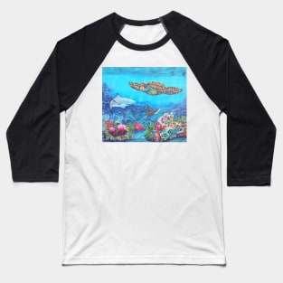 Marine Life Underwater Baseball T-Shirt